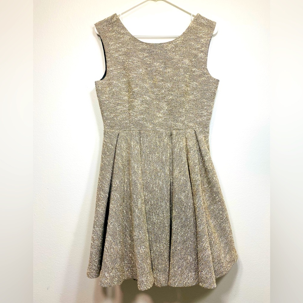 Anthropologie Paper Crown Women’s Shimmered Tweed Dress  Size Petit M